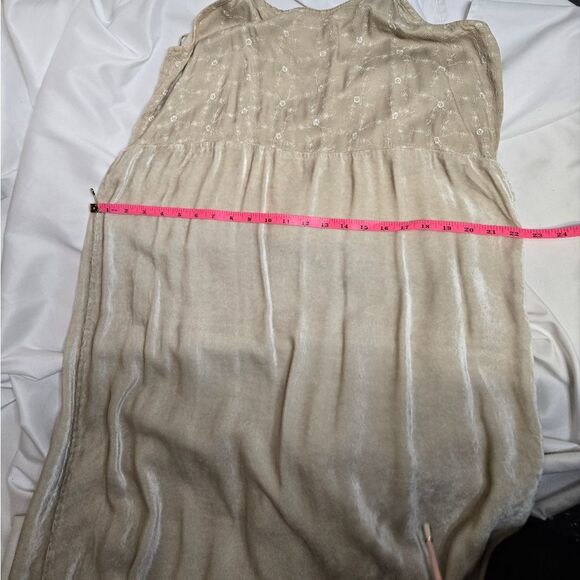 VINTAGE beige neutral ren faire‎ medieval strappy tank maxi dress XL - Picture 11 of 12